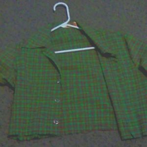 Cropped plaid overtop